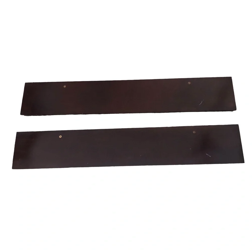 Set of 2 Wood Mahogany Floating Shelves